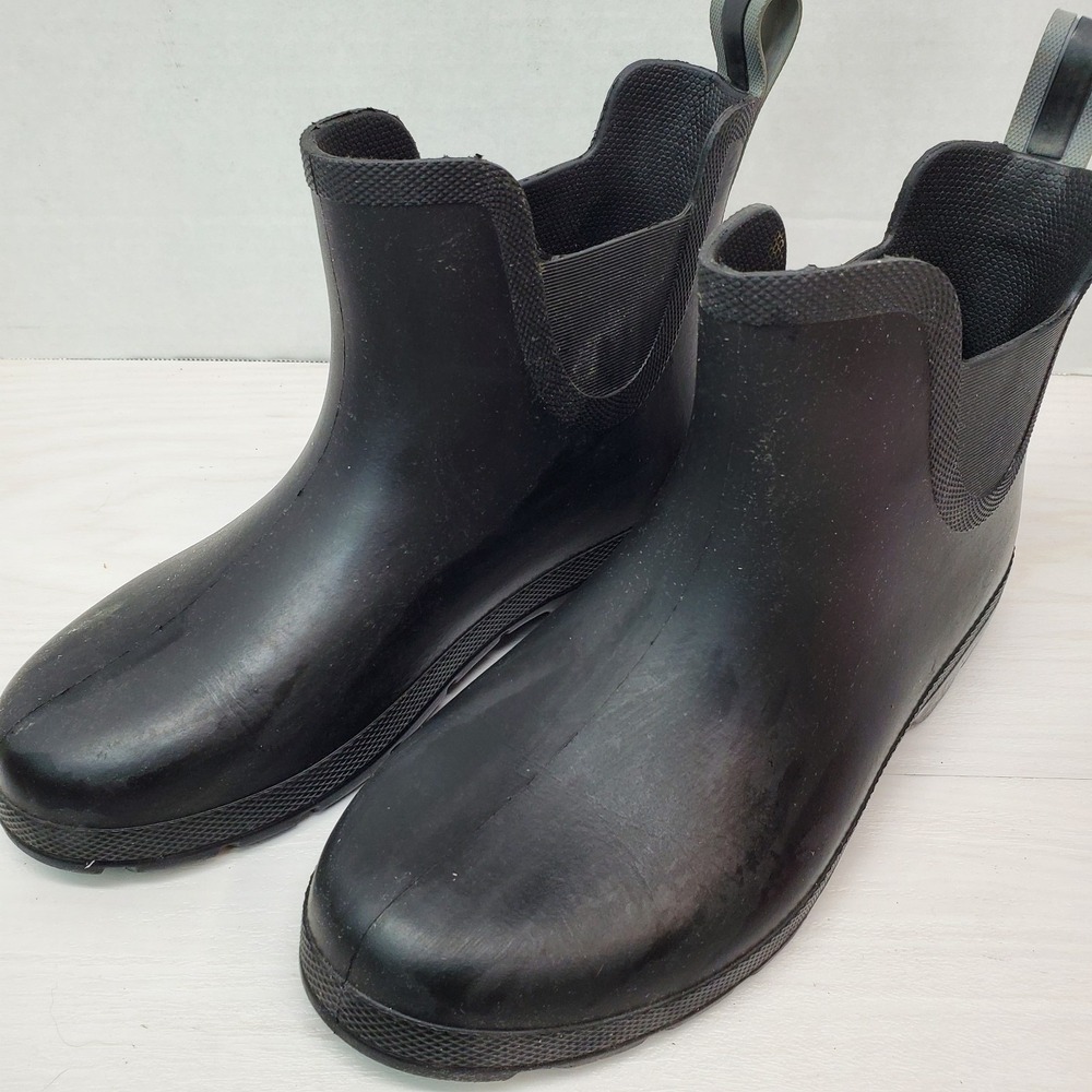 Totes Every‎ Wear Black Rain Booties Wonens Size 8 M EUC Fast Shipping
